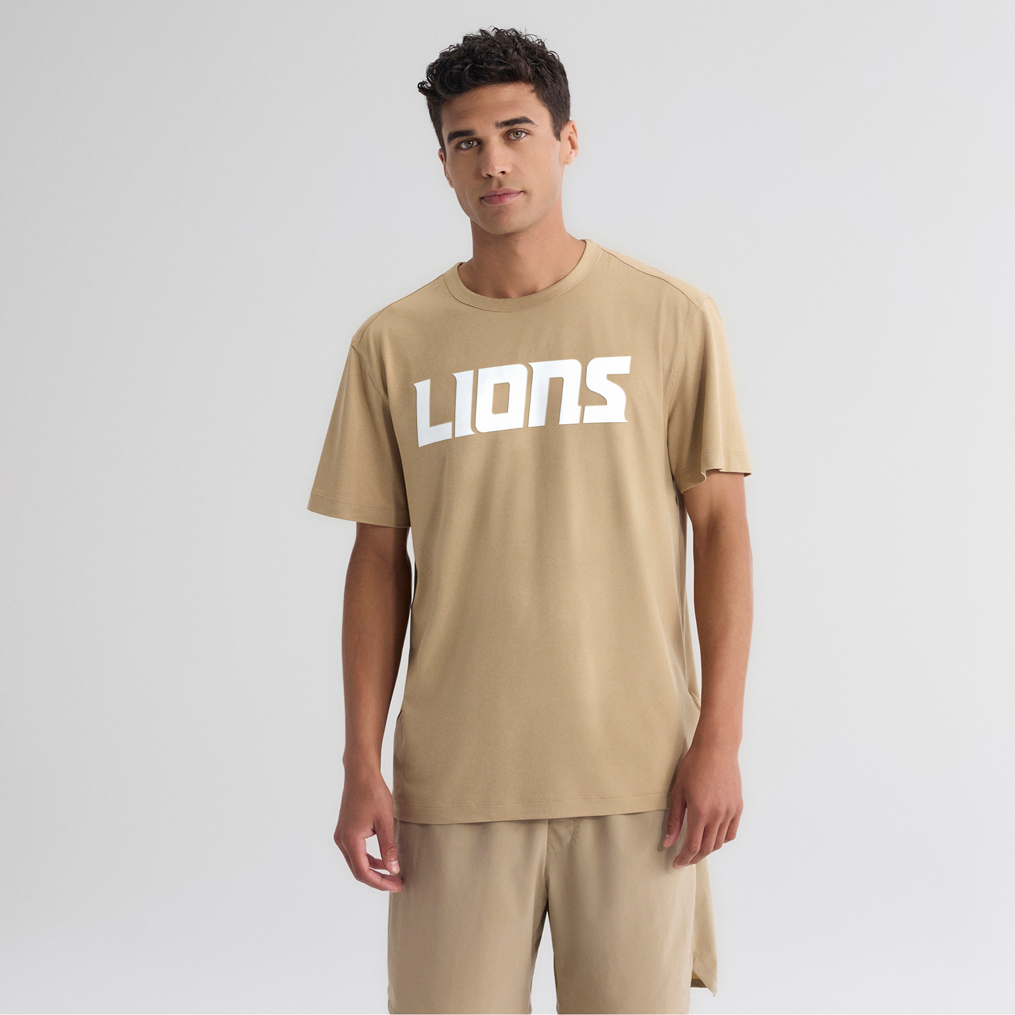 Men's Fanatics Tan Detroit Lions Clutch T-Shirt