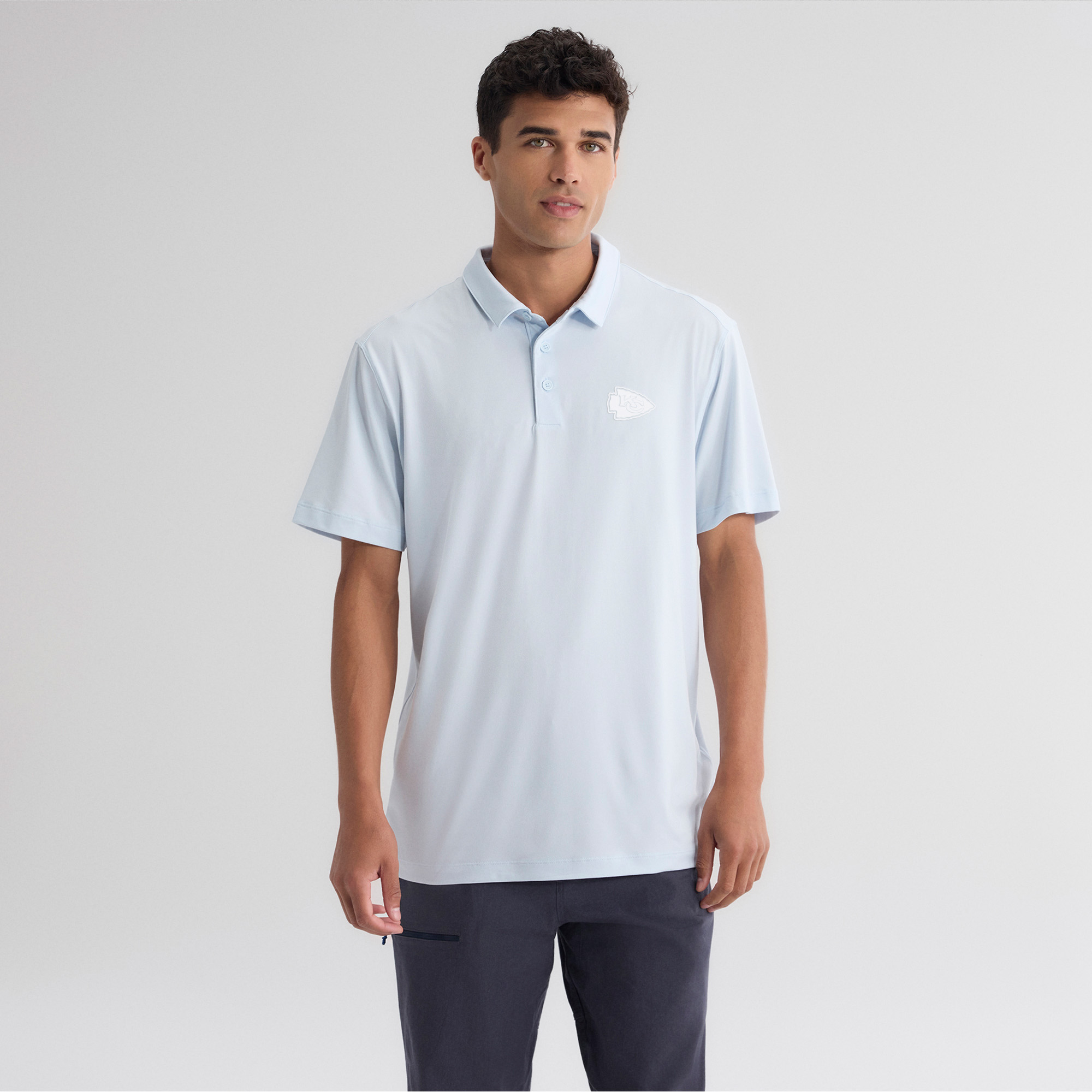 Men's Fanatics Light Blue Kansas City Chiefs Clutch Polo