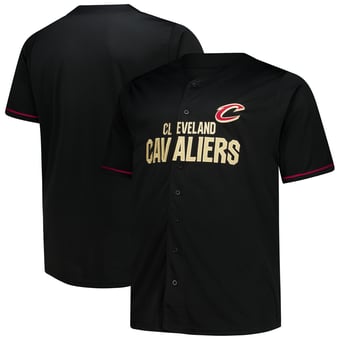 Men's Fanatics Black Cleveland Cavaliers Big & Tall Pop Full-Button Jersey