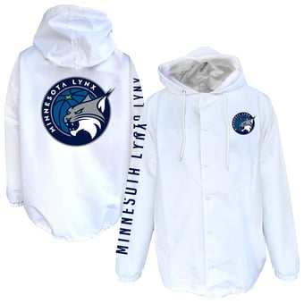 Men's Fanatics  White Minnesota Lynx Logo Full-Snap Nylon Jacket