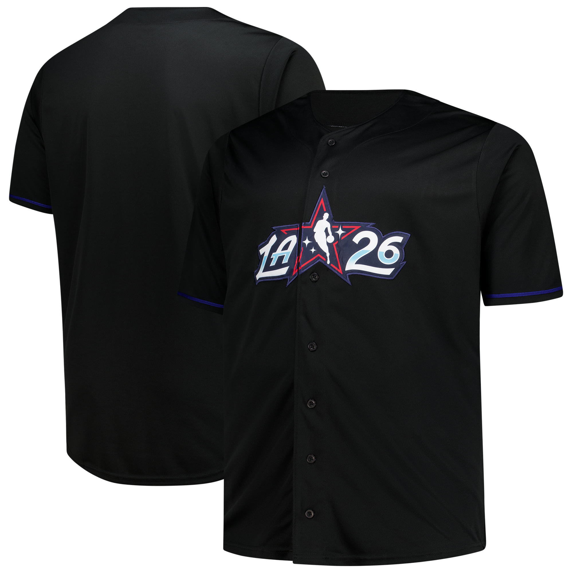 Men's Fanatics Black 2026 NBA All-Star Game Big & Tall Full-Button Jersey