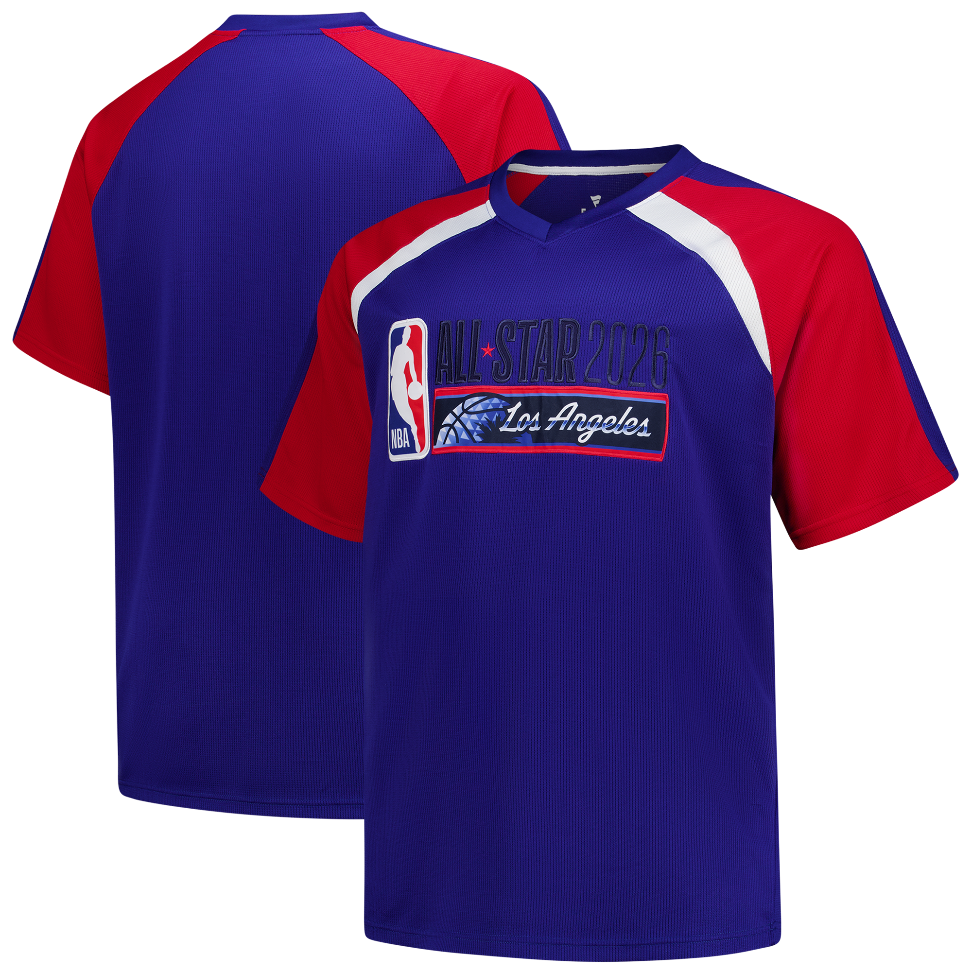 Men's Fanatics Royal NBA Events Big & Tall All Stars LA 2026 Raglan V-Neck T-Shirt