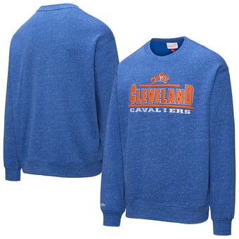 Men's Mitchell & Ness  Royal Cleveland Cavaliers Throw It Back Fleece Sweatshirt