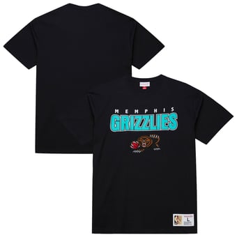 Men's Mitchell & Ness  Black Memphis Grizzlies Hardwood Classics Throw It Back Premium T-Shirt
