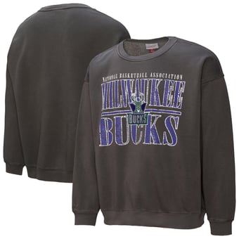Men's Mitchell & Ness  Black Milwaukee Bucks NBA Downtown Collection Fleece Sweatshirt