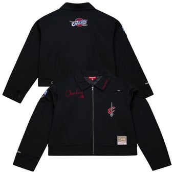 Women's Mitchell & Ness  Black Cleveland Cavaliers Full-Zip Mechanic Jacket