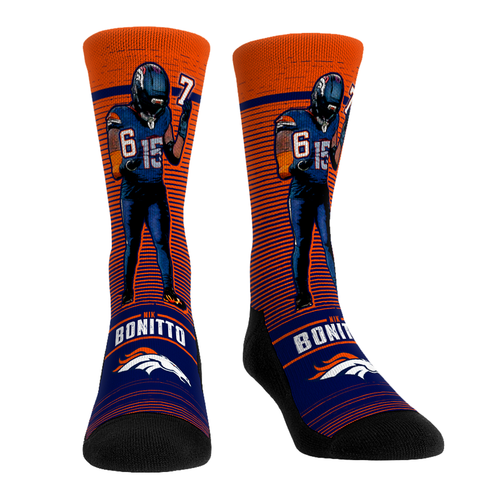 Unisex Rock Em Nik Bonitto Denver Broncos Player Celebration Crew Socks