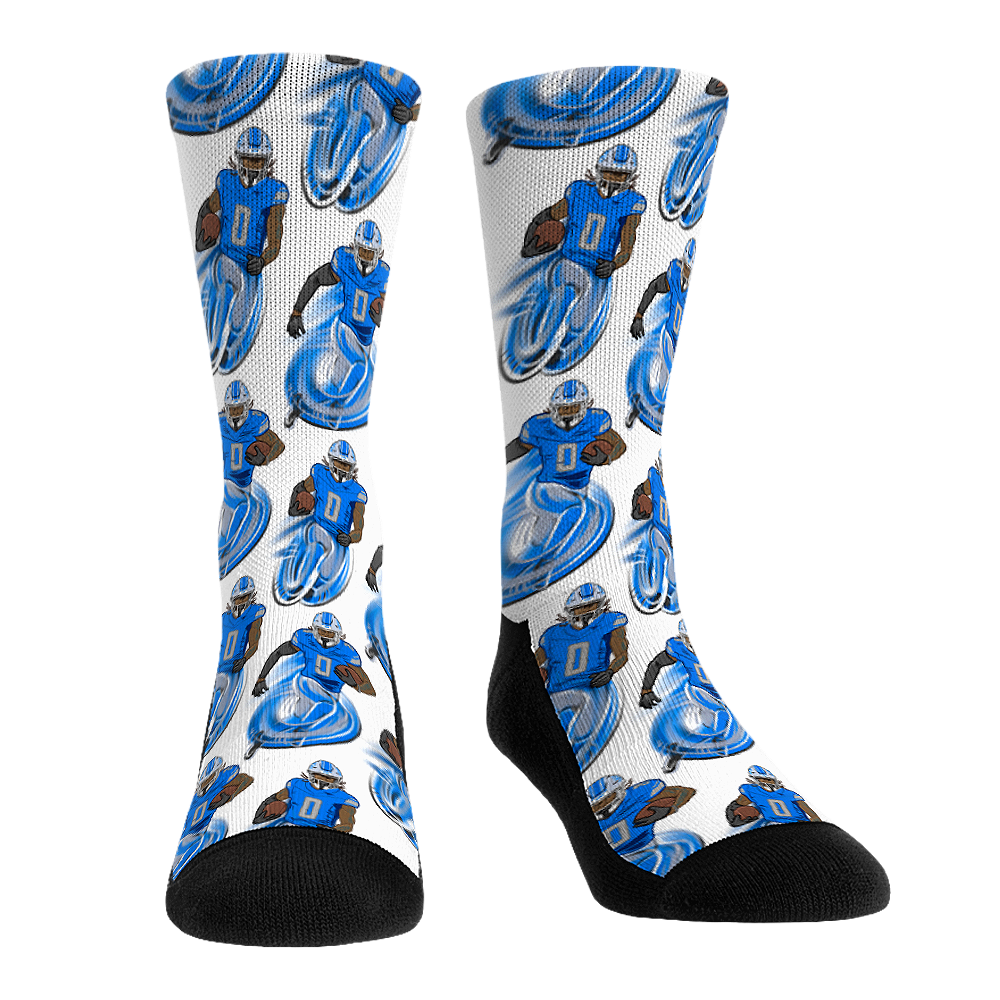 Unisex Rock Em Jahmyr Gibbs Detroit Lions Player Celebration Crew Socks
