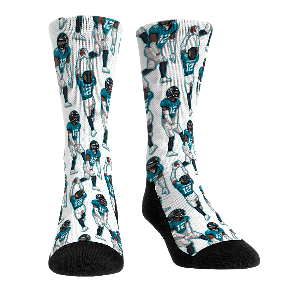 Unisex Rock Em Travis Hunter Jacksonville Jaguars Player Celebration Crew Socks