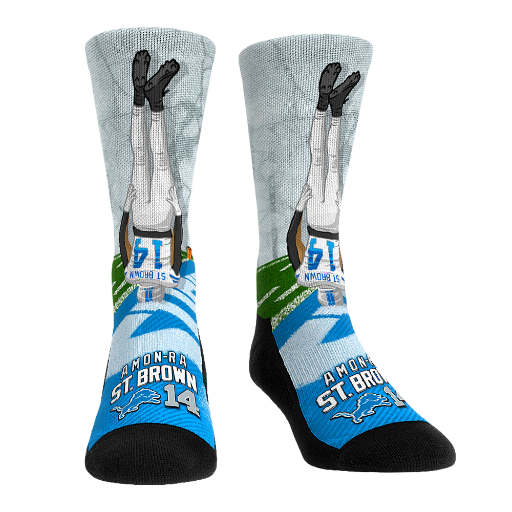 Unisex Rock Em Amon-Ra St. Brown Detroit Lions Player Celebration Crew Socks