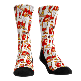 Unisex Rock Em Travis Kelce Kansas City Chiefs Player Celebration Crew Socks