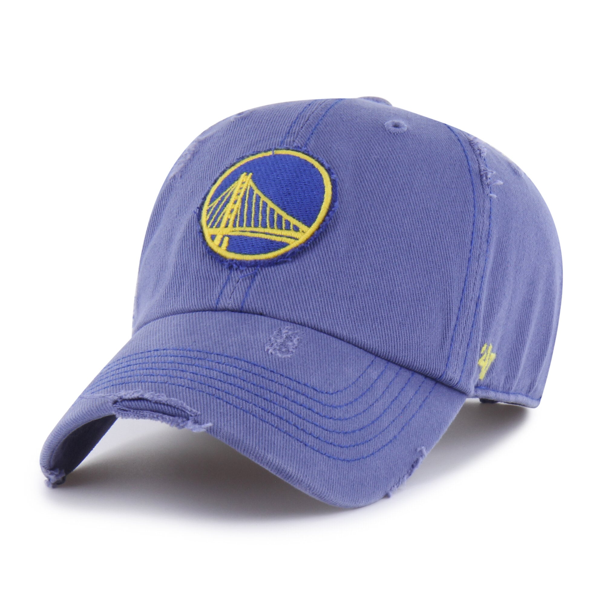 Men's '47  Royal Golden State Warriors Weathered Clean Up Adjustable Hat