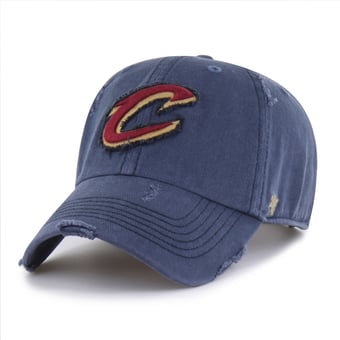 Men's '47  Navy Cleveland Cavaliers Weathered Clean Up Adjustable Hat
