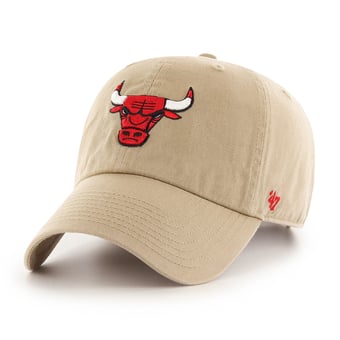 Men's '47  Khaki Chicago Bulls Logo Clean Up Adjustable Hat