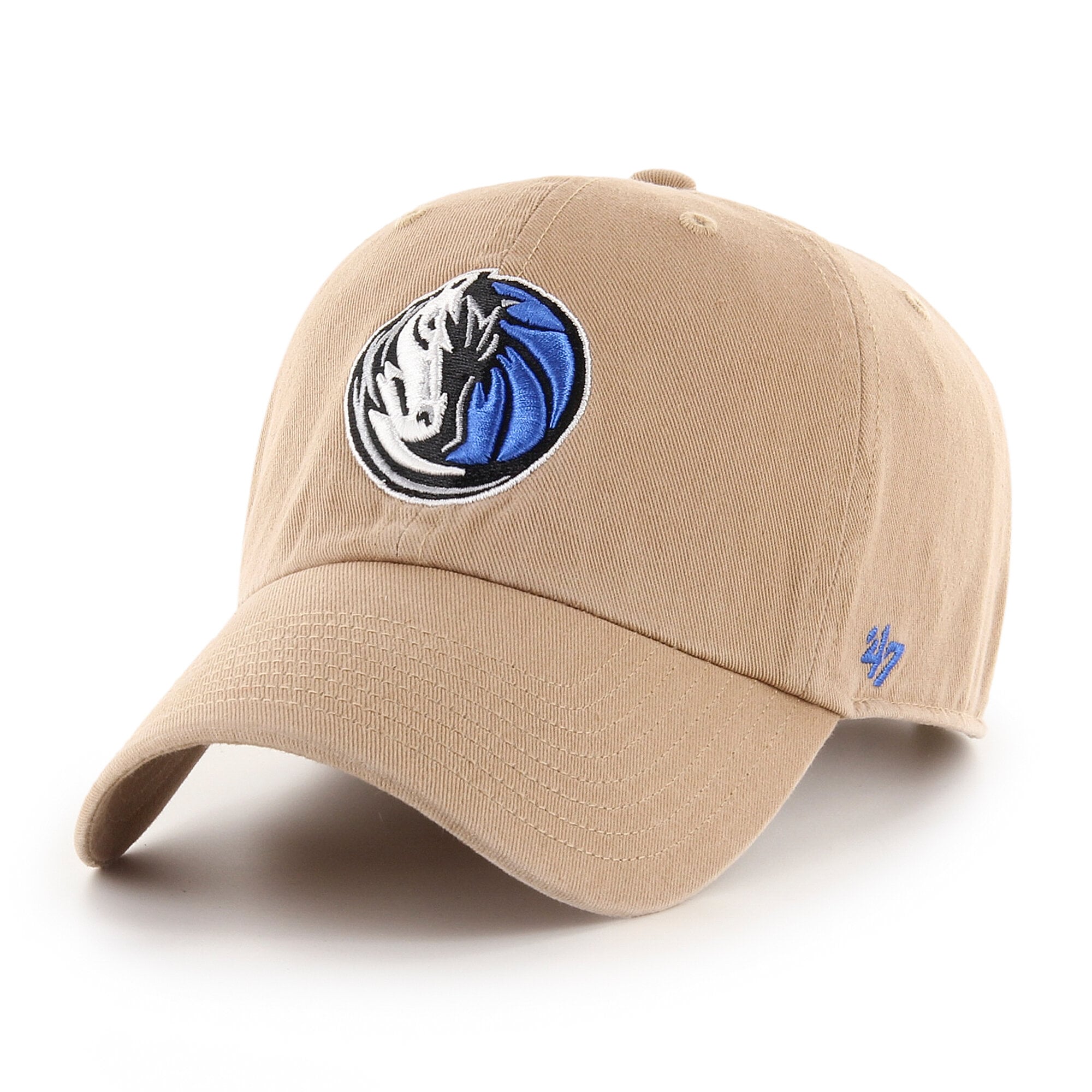Men's '47 Khaki Dallas Mavericks Logo Clean Up Adjustable Hat