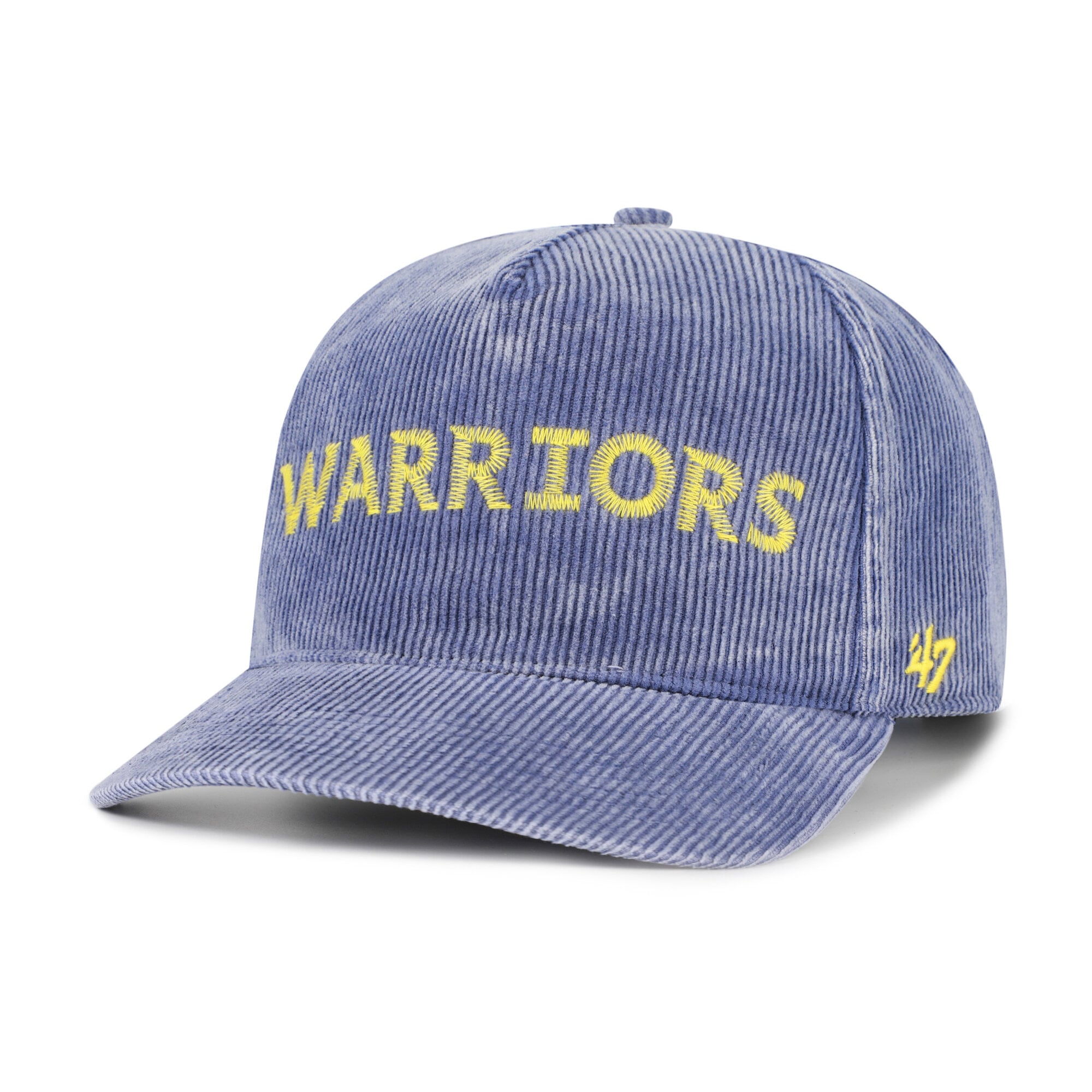 Men's '47  Blue Golden State Warriors Reclaim Snow Wash Corduroy Adjustable Hitch Hat