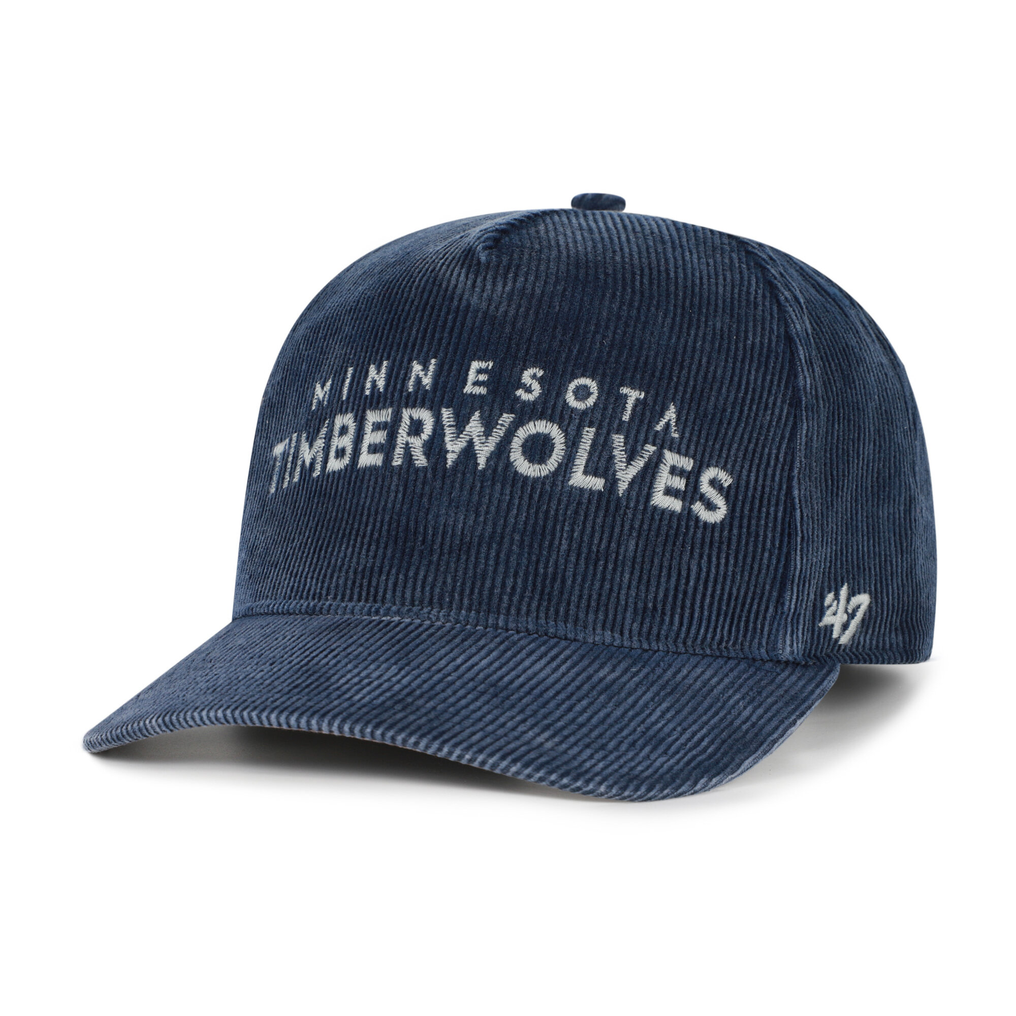 '47 Brand Men's Navy Minnesota Timberwolves Reclaim Snow Wash Corduroy Adjustable Hitch Hat - Navy