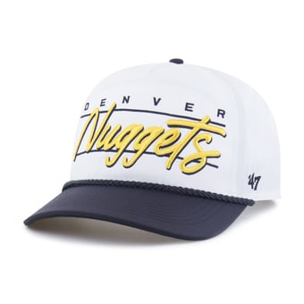 Men's '47  White Denver Nuggets brrr° Condor Two-Tone Hitch Rope Adjustable Hat