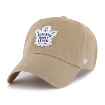 Men's '47  Khaki Toronto Maple Leafs Logo Clean Up Adjustable Hat