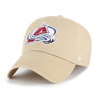 Men's '47  Khaki Colorado Avalanche Logo Clean Up Adjustable Hat