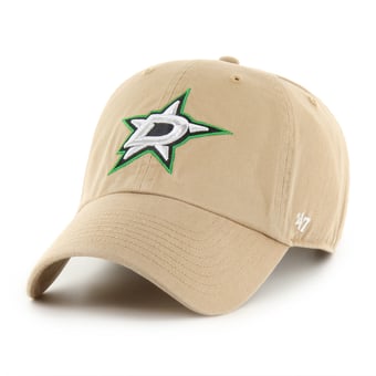 Men's '47  Khaki Dallas Stars Logo Clean Up Adjustable Hat