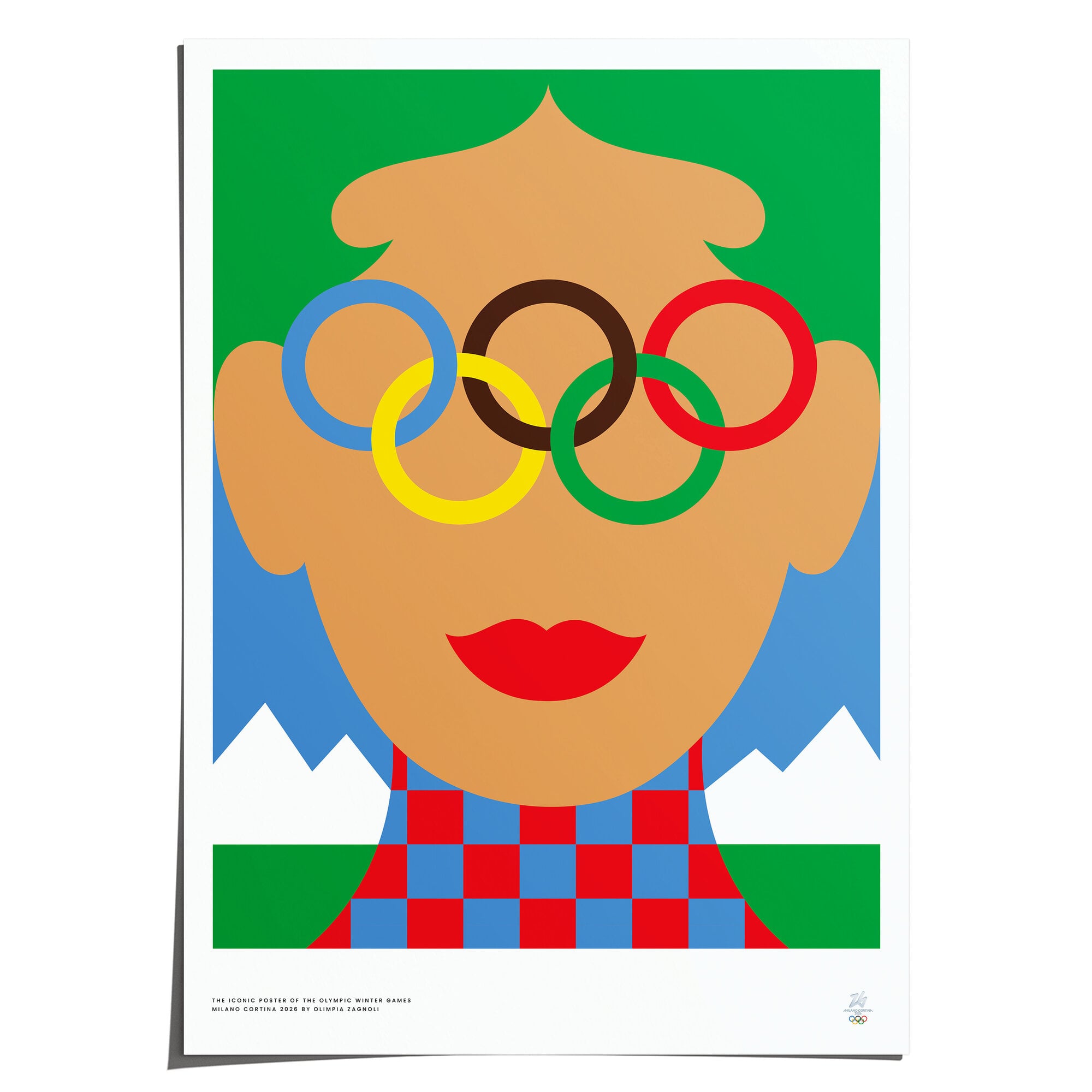 Poster Milano Cortina 2026 Olympic Winter Games di Olimpia Zagnoli (50x70cm)