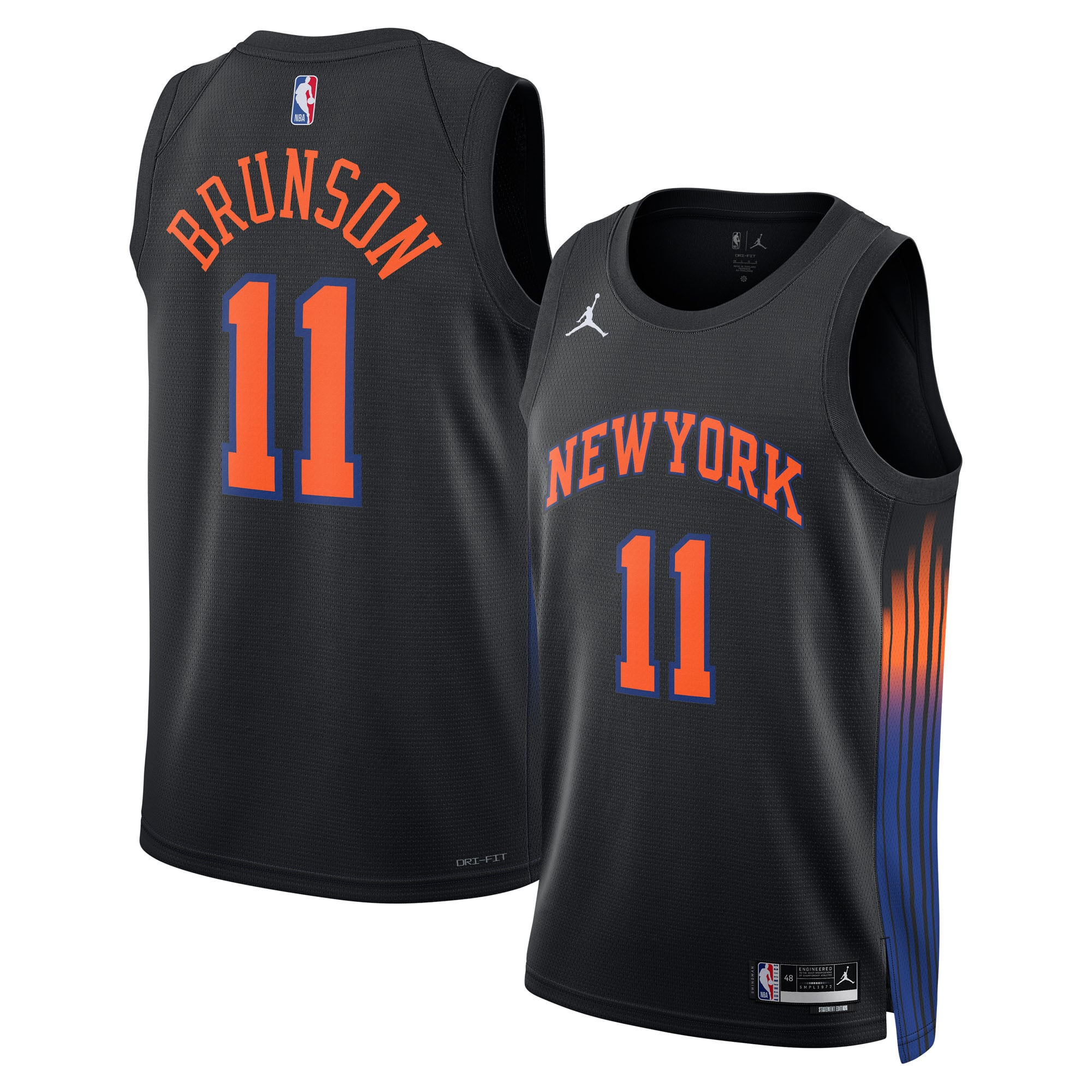New York Knicks Jordan Brand Statement Edition Trikot – Schwarz – Jalen Brunson – Unisex
