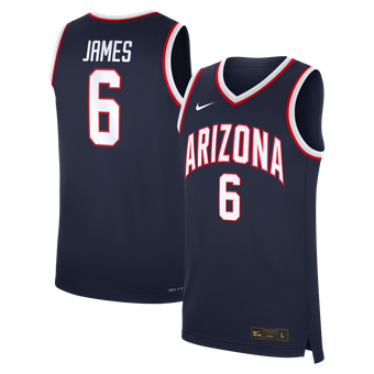 Men's Nike Bryce James Navy Arizona Wildcats Team Replica Basketball Jersey