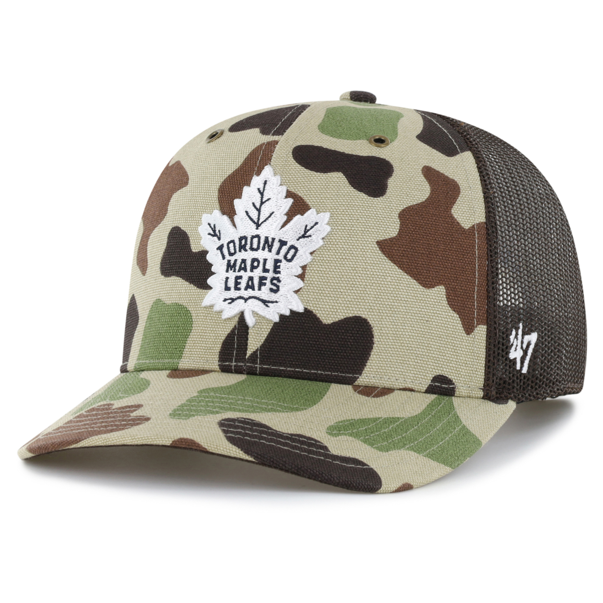 Men's Carhartt x '47 Duck Camo Toronto Maple Leafs Adjustable Trucker Hat