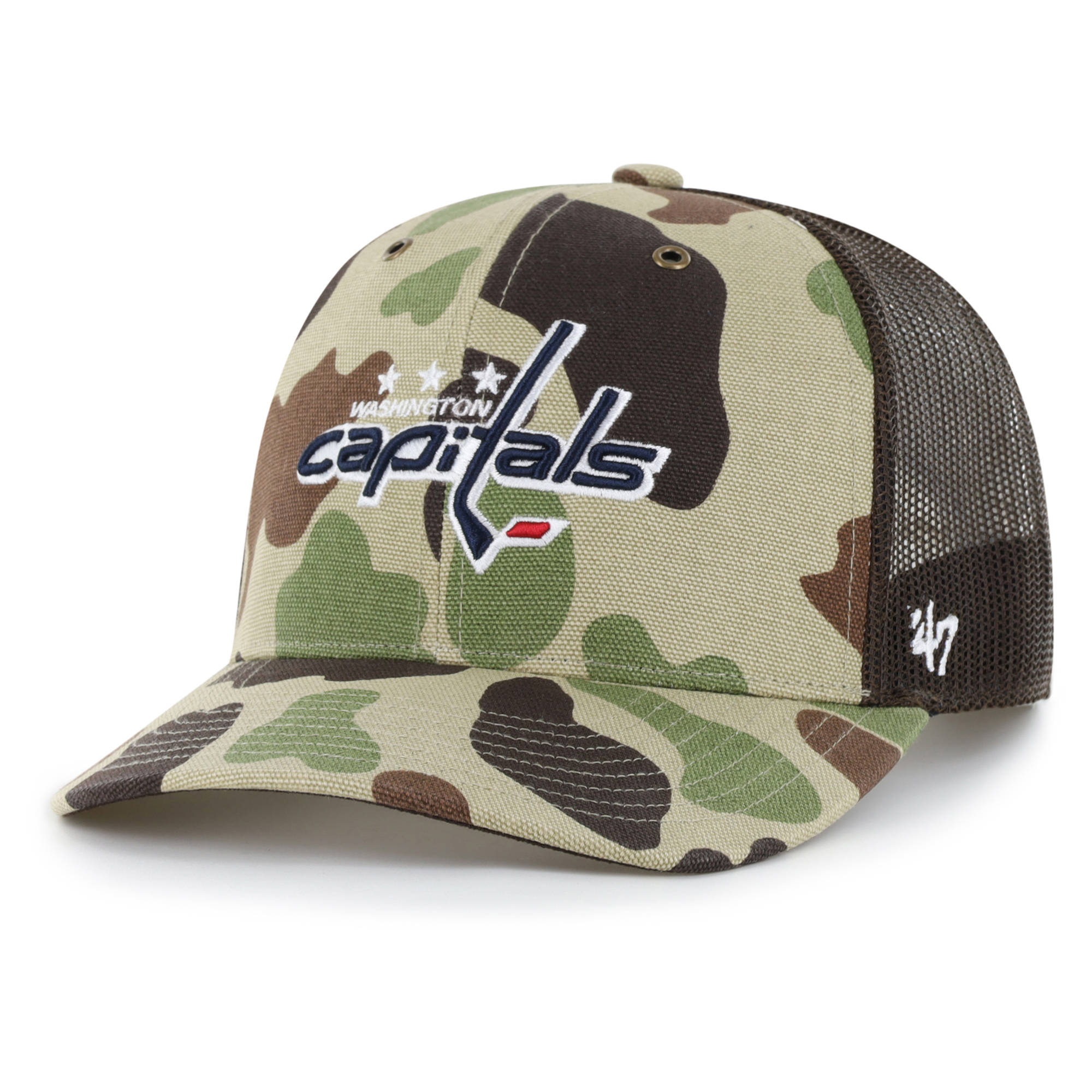 Men's Carhartt x '47 Duck Camo Washington Capitals Adjustable Trucker Hat