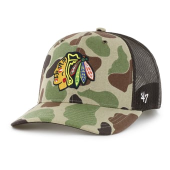 Men's Carhartt x '47 Duck Camo Chicago Blackhawks Adjustable Trucker Hat