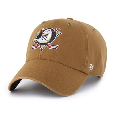 Men's Carhartt x '47  Brown Anaheim Ducks Clean Up Adjustable Hat