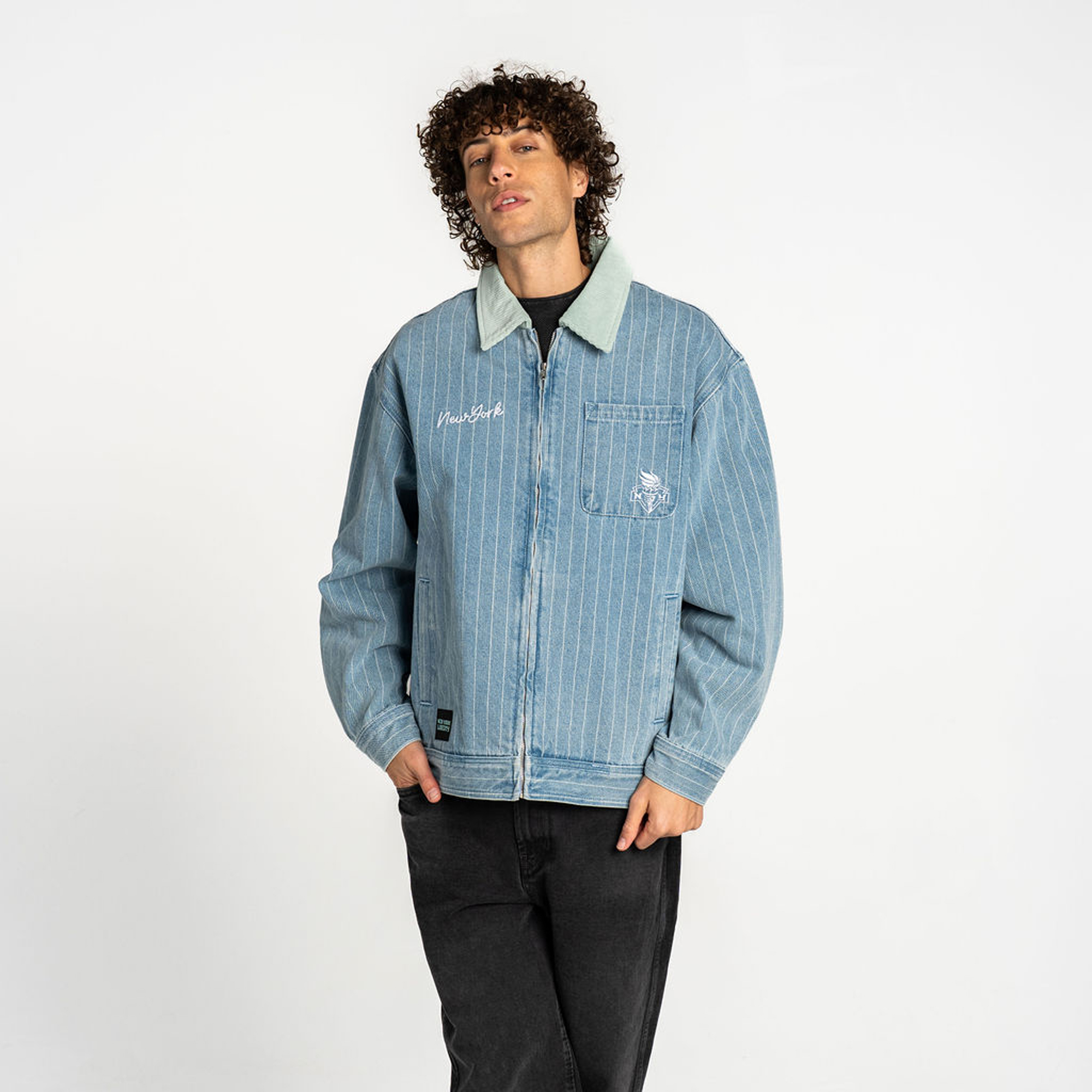 Unisex The Wild Collective  Denim New York Liberty Conductor Full-Zip Jacket