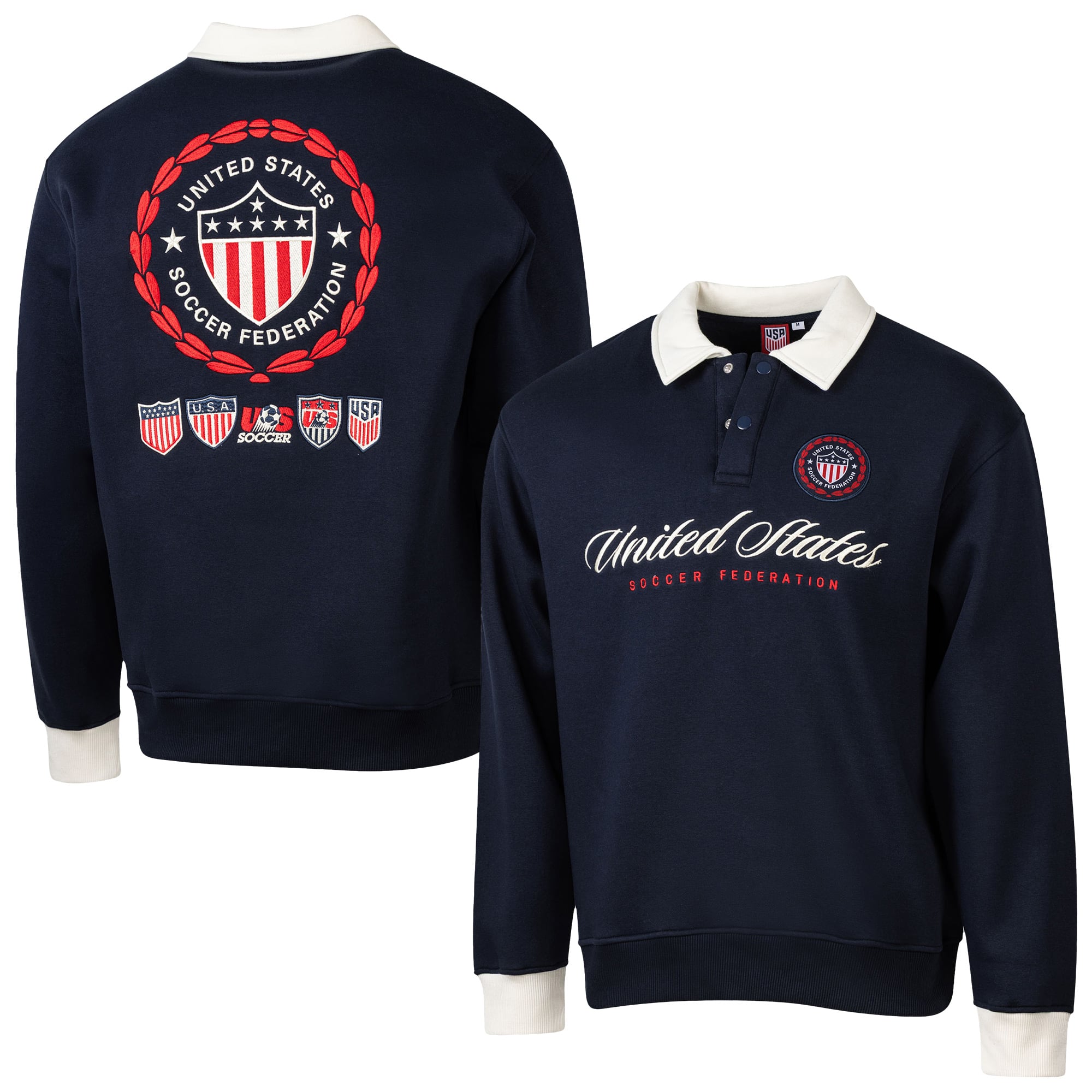 Men's Sport Design Sweden Navy USMNT Classic Rugger Sweatshirt