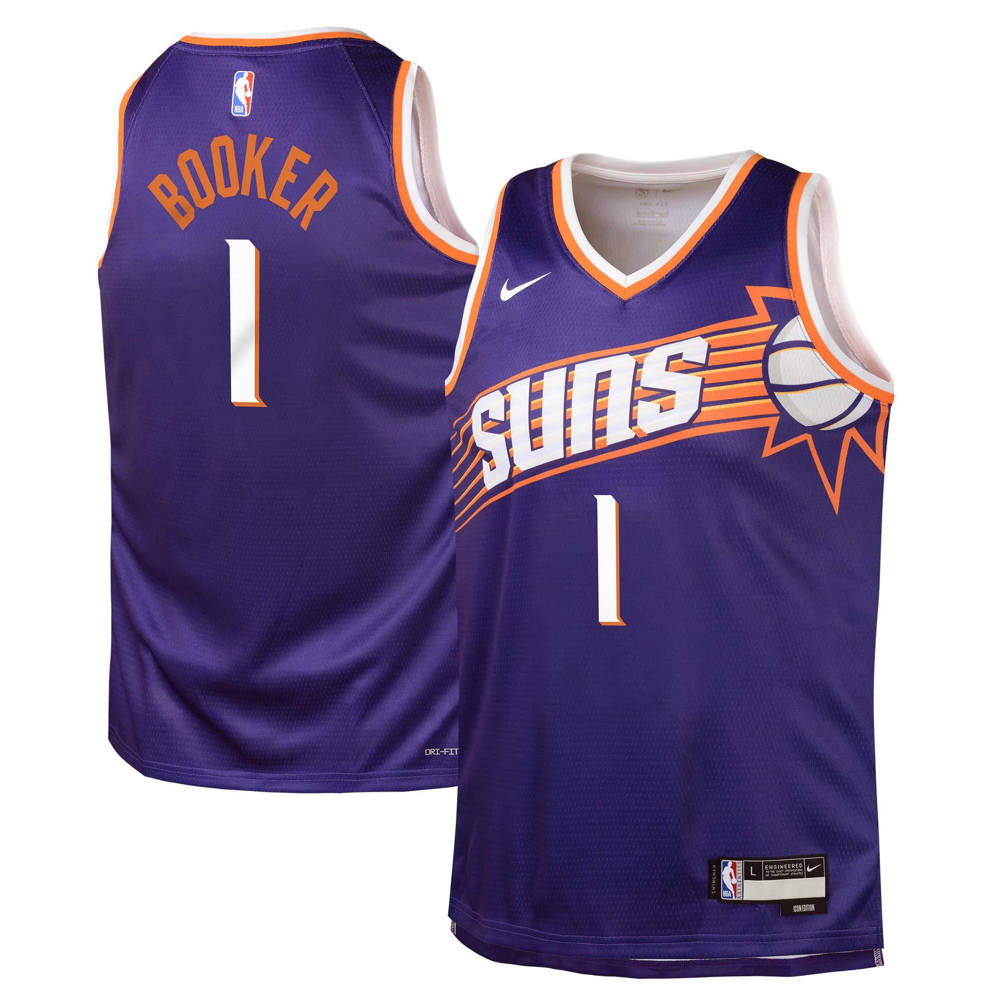 Camiseta Swingman Icon de los Phoenix Suns de la NBA - Devin Booker - Juvenil