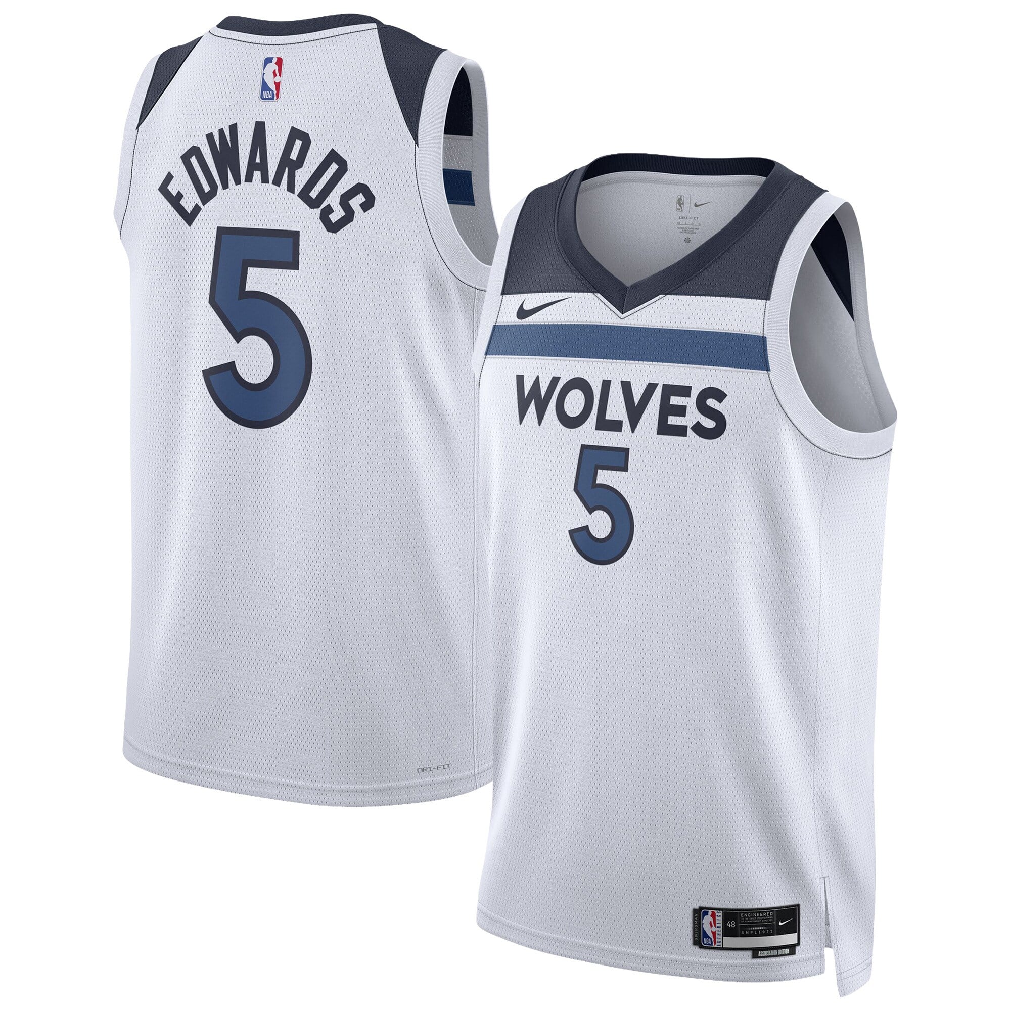 Camiseta Nike Swingman de los Minnesota Timberwolves - Edición Asociación - Anthony Edwards - Unisex