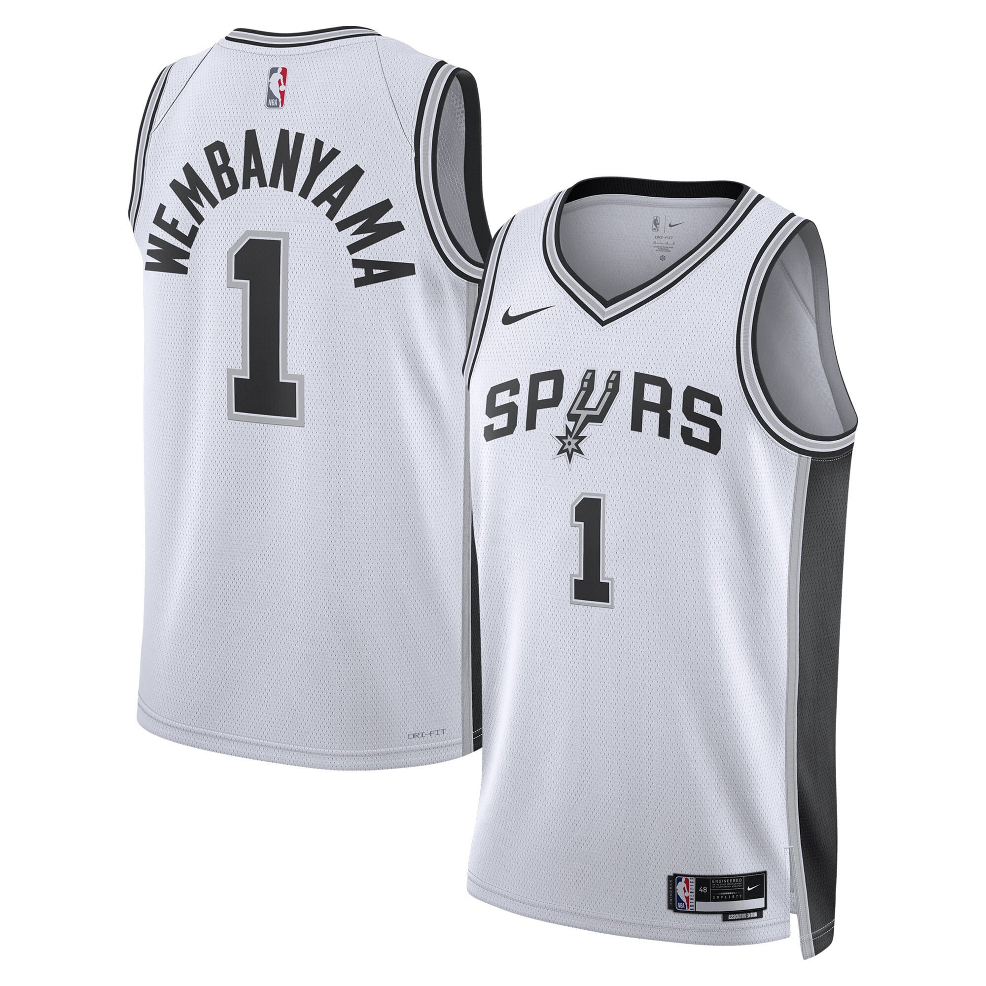 Camiseta Nike Association Swingman de los San Antonio Spurs - Victor Wembanyama - Unisex