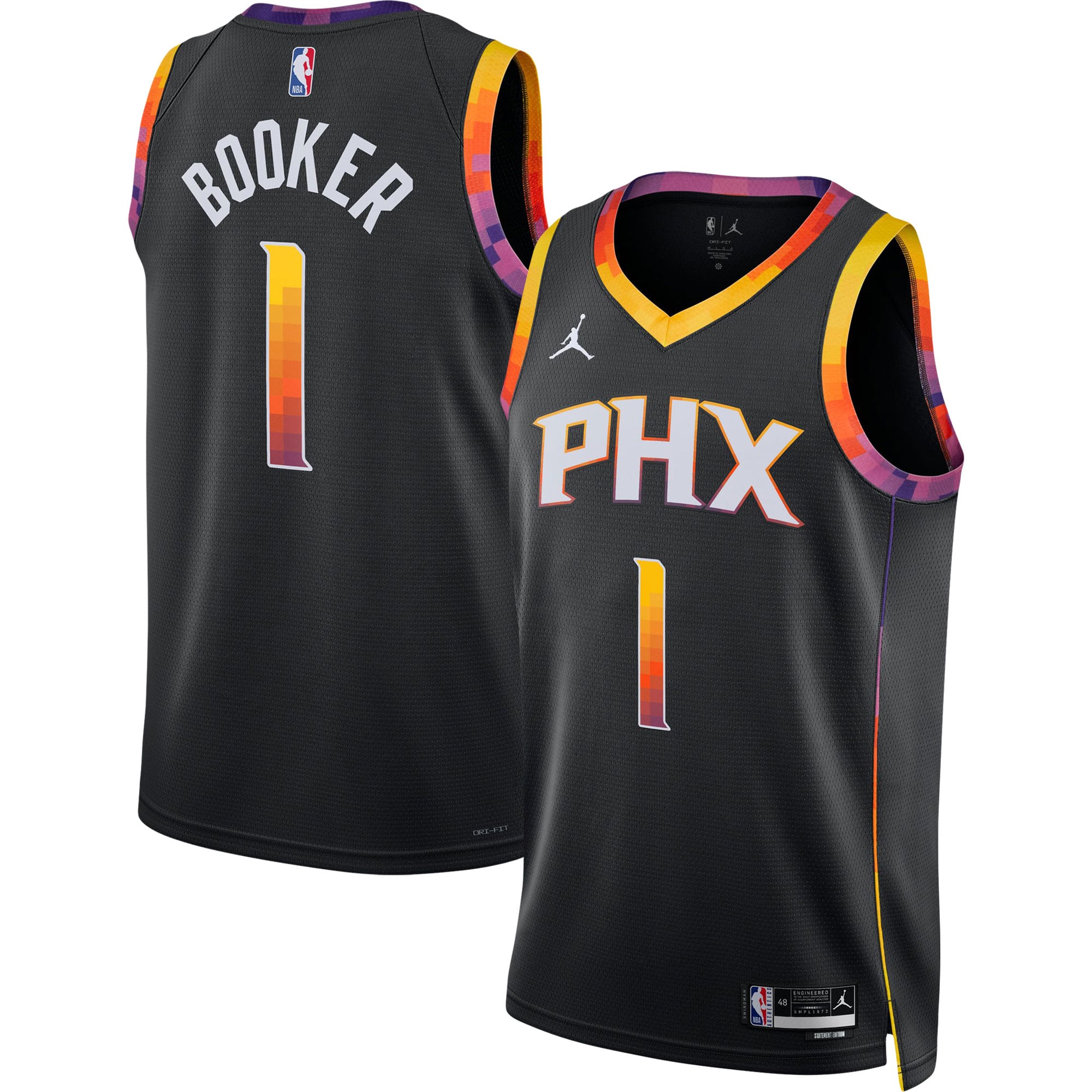 Camiseta Swingman de los Phoenix Suns de Jordan Brand, edición Statement — Devin Booker — Unisex