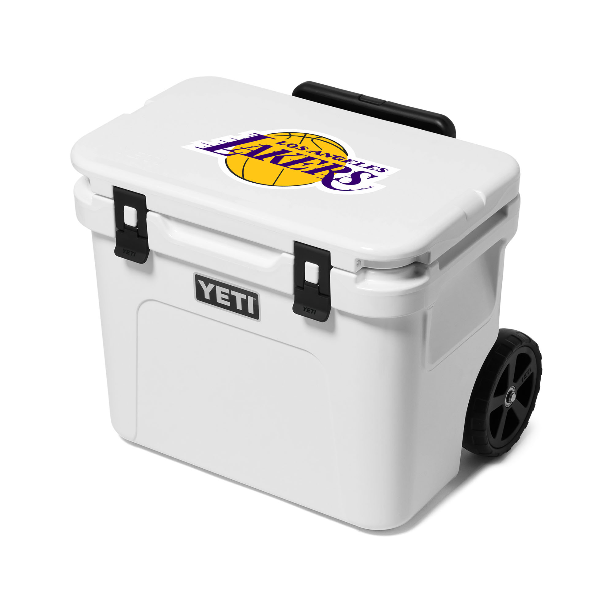 YETI White Los Angeles Lakers Roadie 32 Wheeled Cooler