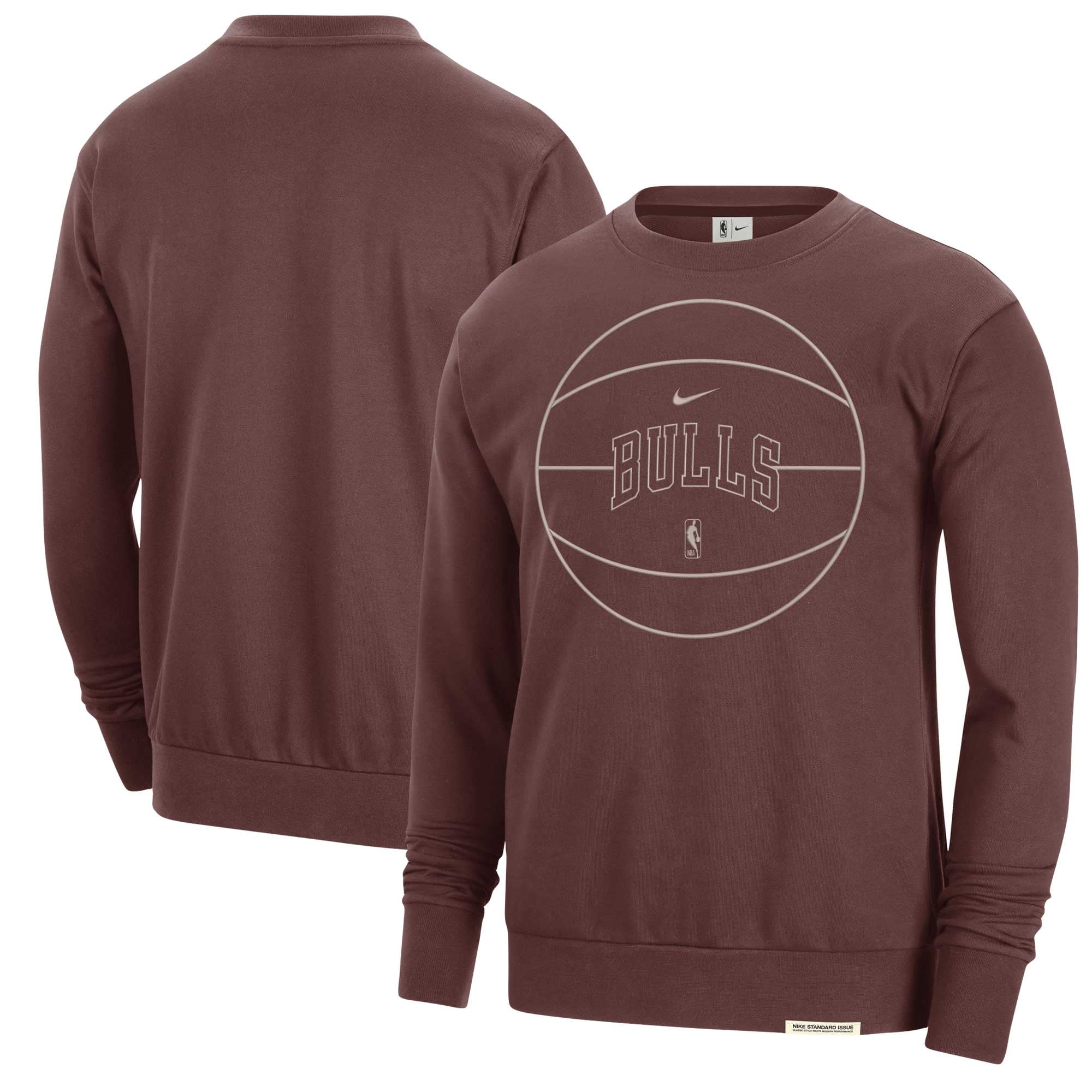 Chicago Bulls Nike Authentic Standard Issue Reise-Performance-Pullover-Sweatshirt - Herren