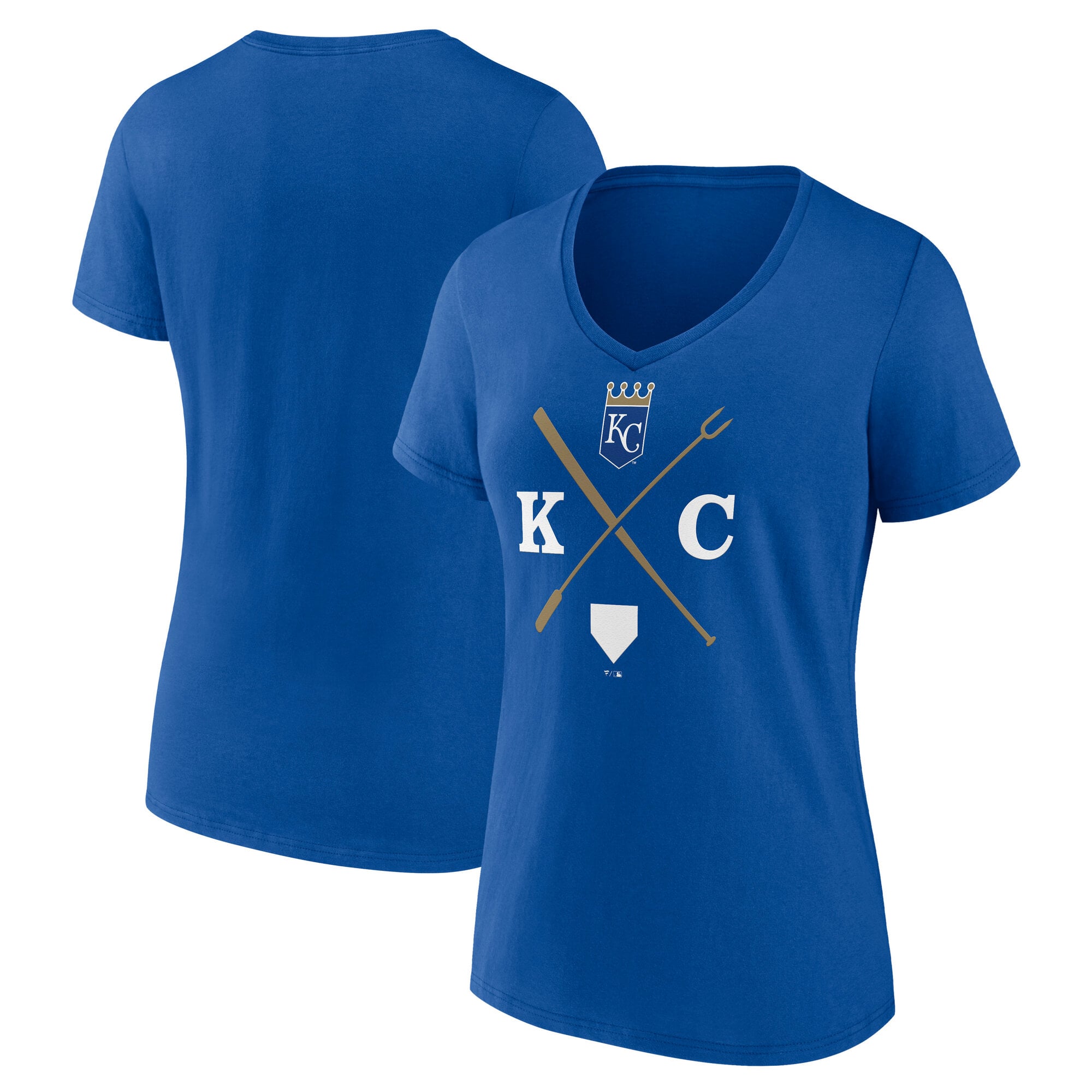 Women's Royal Kansas City Royals KC Local V-Neck T-Shirt