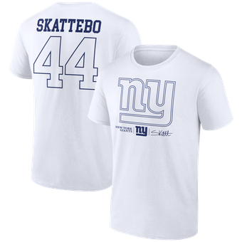 Men's Cam Skattebo White New York Giants Tonal Player Name & Number T-Shirt