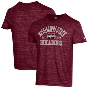 Men's Champion Maroon Mississippi State Bulldogs Ultimate Triblend T-Shirt