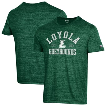Men's Champion Green Loyola Greyhounds Ultimate Triblend T-Shirt