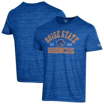 Men's Champion Royal Boise State Broncos Ultimate Triblend T-Shirt
