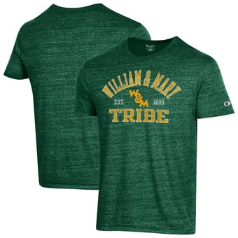 Men's Champion Green William & Mary Tribe Ultimate Triblend T-Shirt