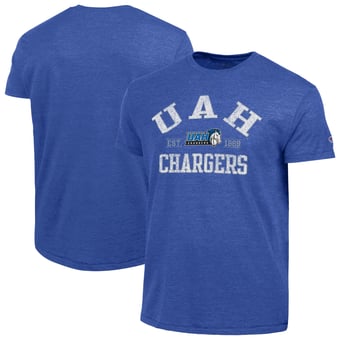 Men's Champion Blue UAH Chargers Ultimate Triblend T-Shirt