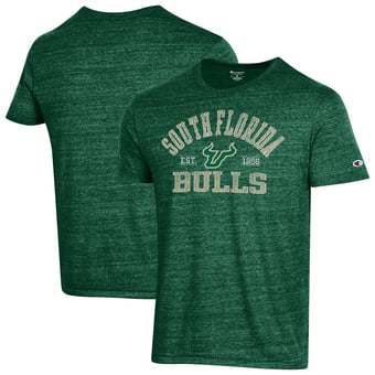 Men's Champion Green South Florida Bulls Ultimate Triblend T-Shirt