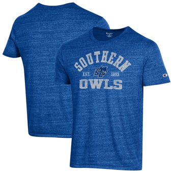 Men's Champion Blue Southern Connecticut State Owls Ultimate Triblend T-Shirt
