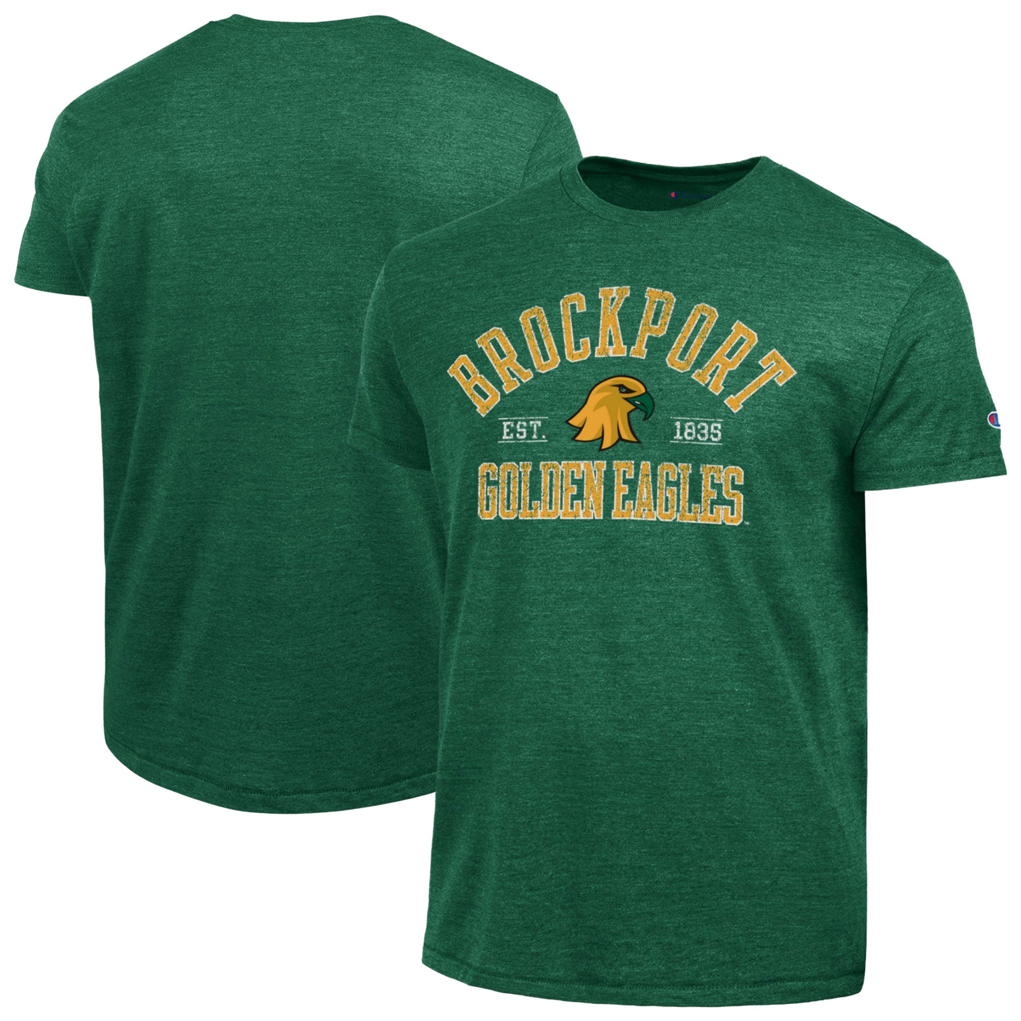 Men's Champion Green SUNY Brockport Golden Eagles Ultimate Triblend T-Shirt